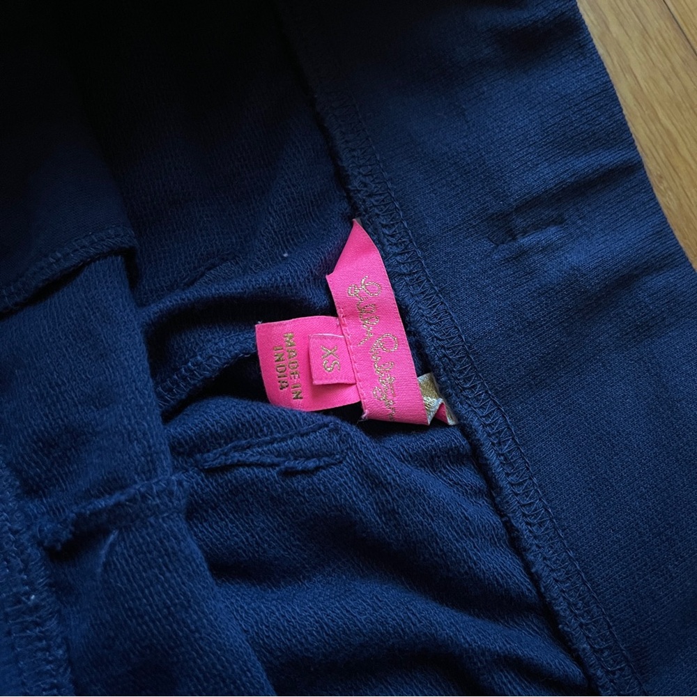 Lilly Pulitzer Mallie Knit Pants High Tide Navy Jogger XS - Picture 7 of 13